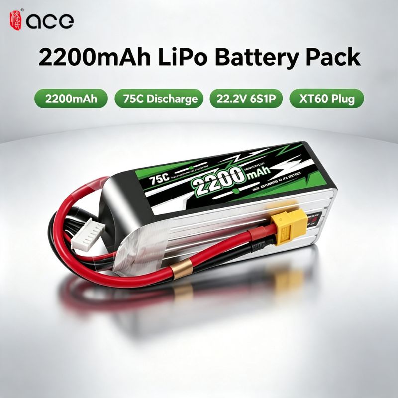 Drone Racing Battery - แบตเตอรี่ Lipo รุ่นใหม่ Gens ACE 22.2V