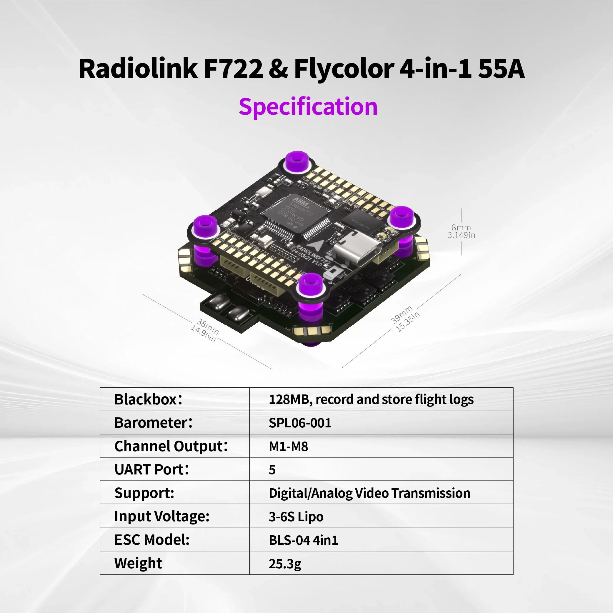 RoRusRadiolink F722 Flight Con - Betaflight Fc F7 บทวิจารณ์และราคา