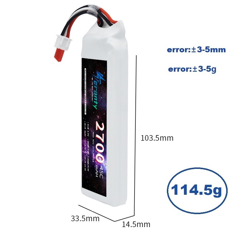 1/3ชิ้น2S 7.4V LiPo แบตเตอรี่2 - Drone Racing Battery บทวิจารณ์และราคา