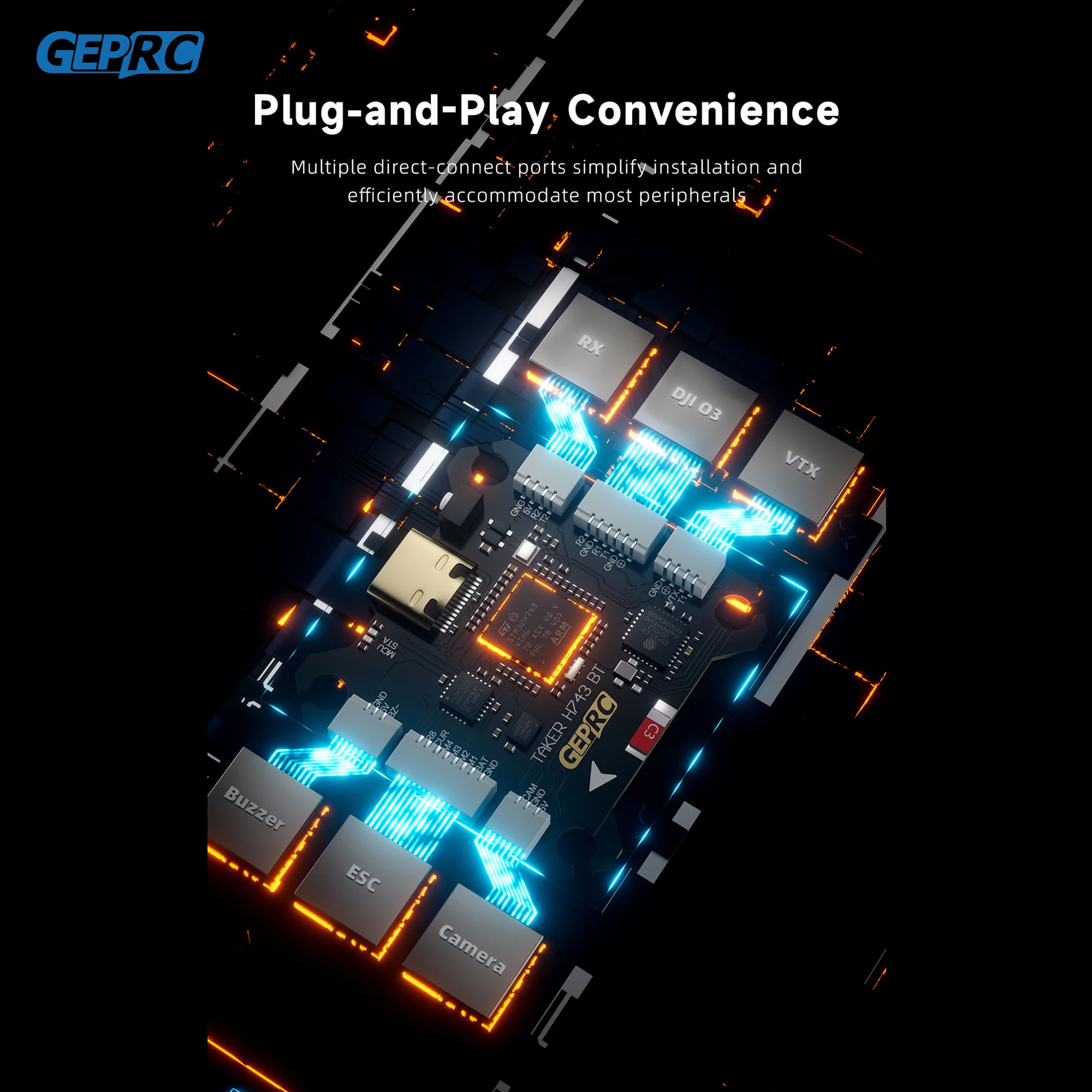 GEPRC TAKER H743 BT 32Bit 65A  - Drone Racing Flight Controller บทวิจารณ์และราคา